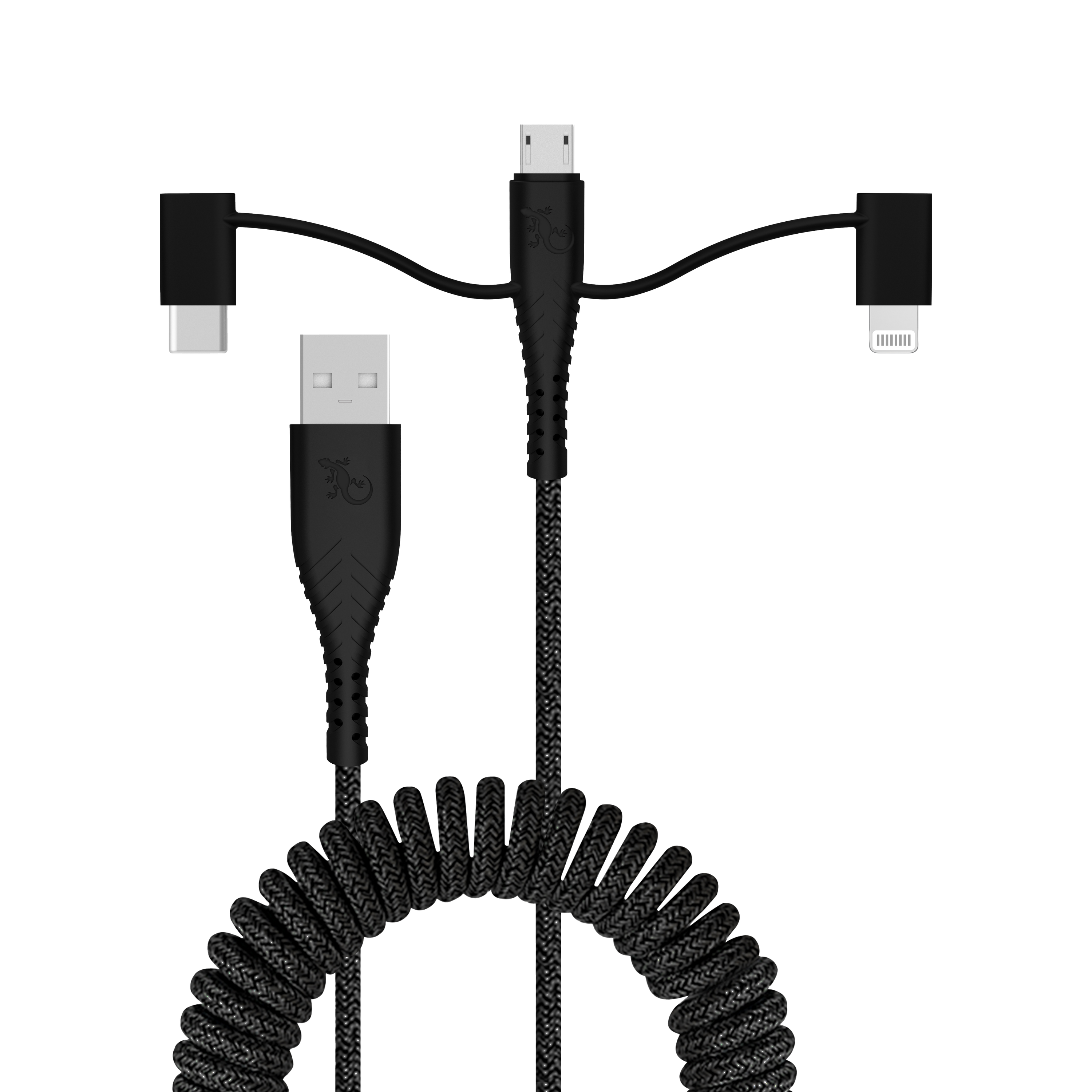 3-in-1 Coiled Cable