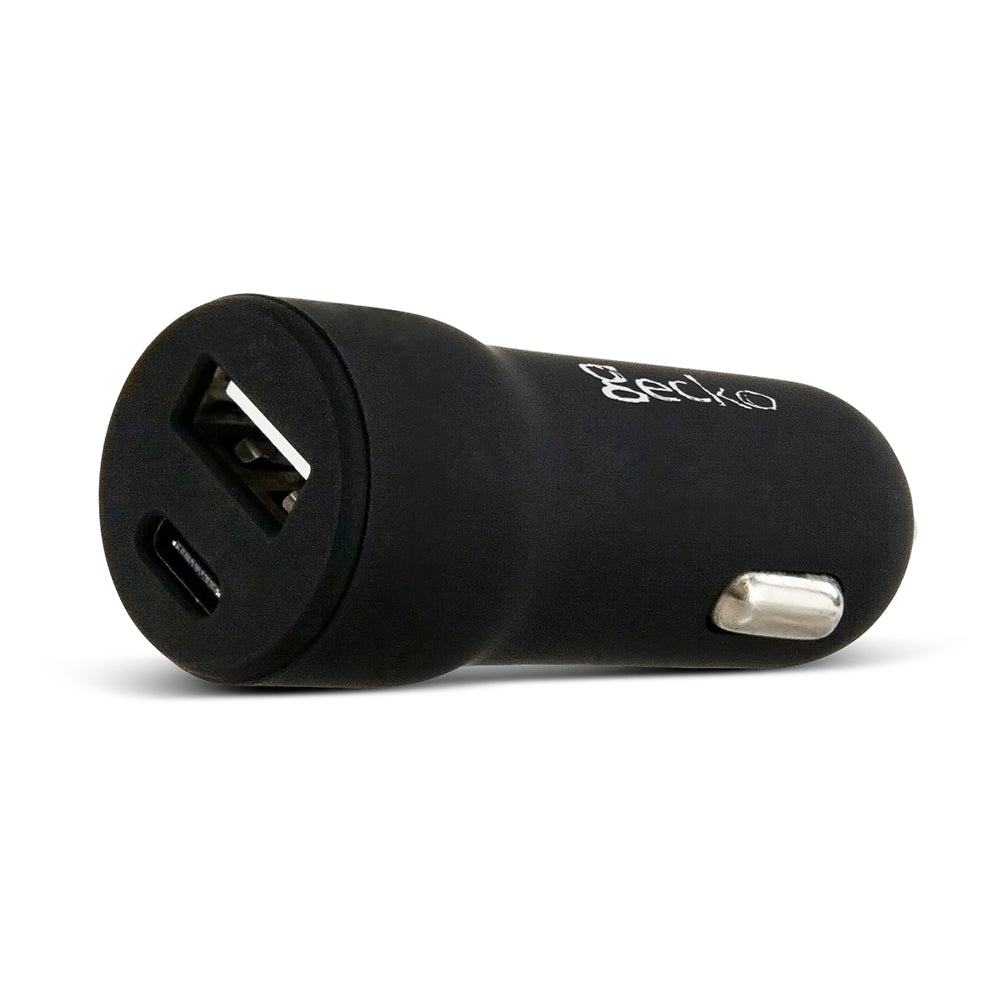 36W Dual USB-C + QC3.0A Car Charger - Black