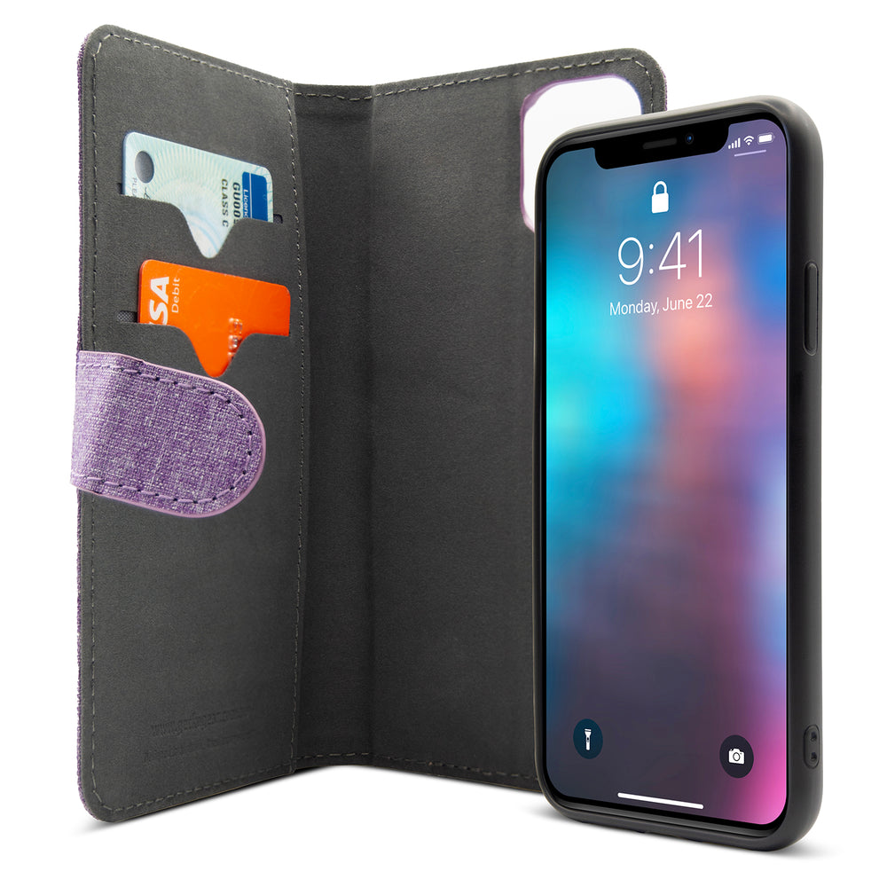 Magnetic Wallet Case - iPhone XR/11- Lilac