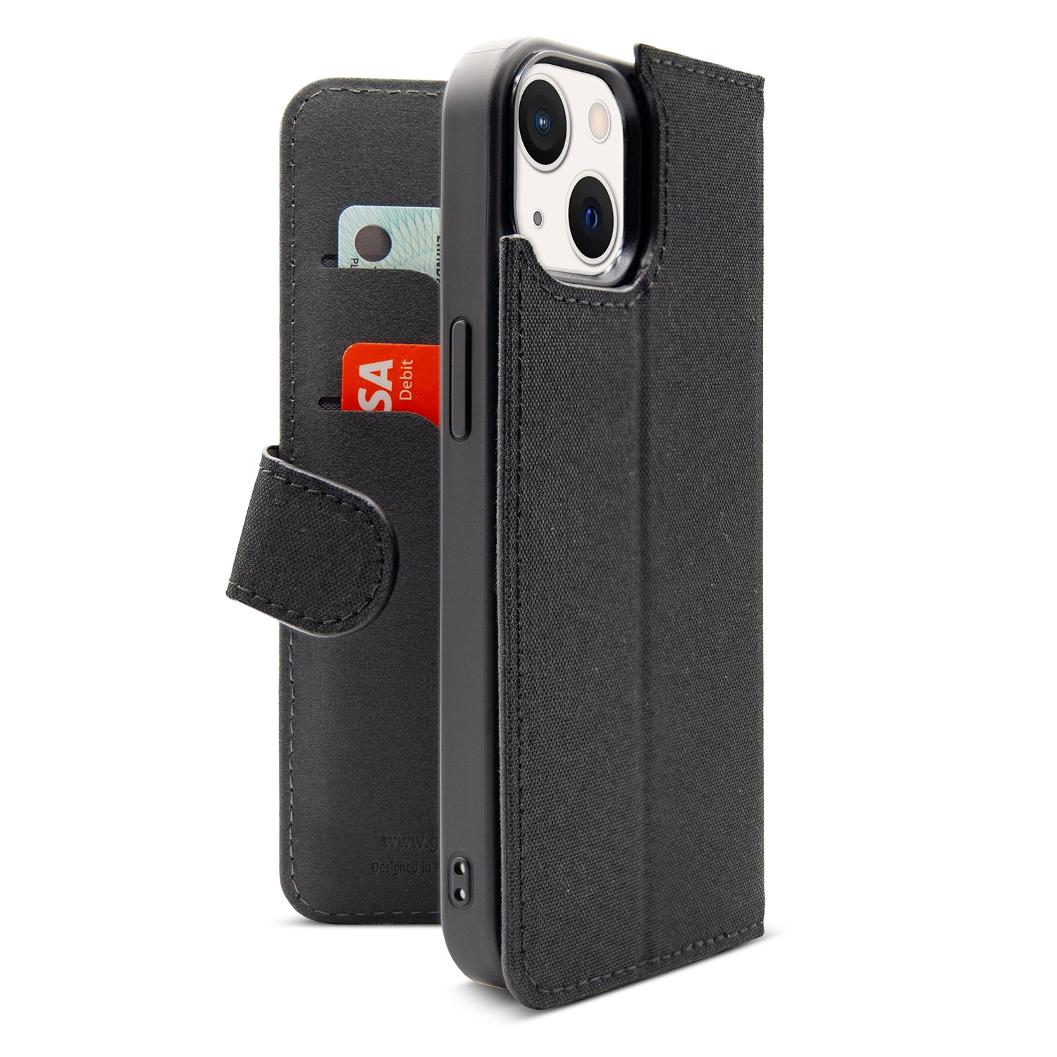 Magnetic Wallet Case - iPhone 15 - Black